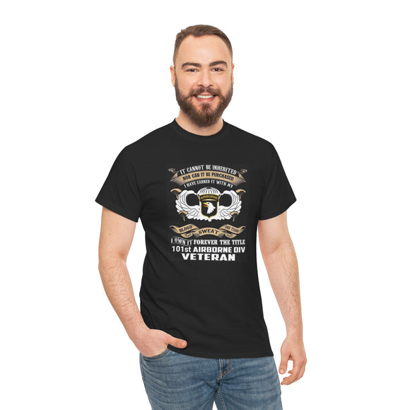 101st Airborne Division Veteran Unisex Heavy Cotton Tee