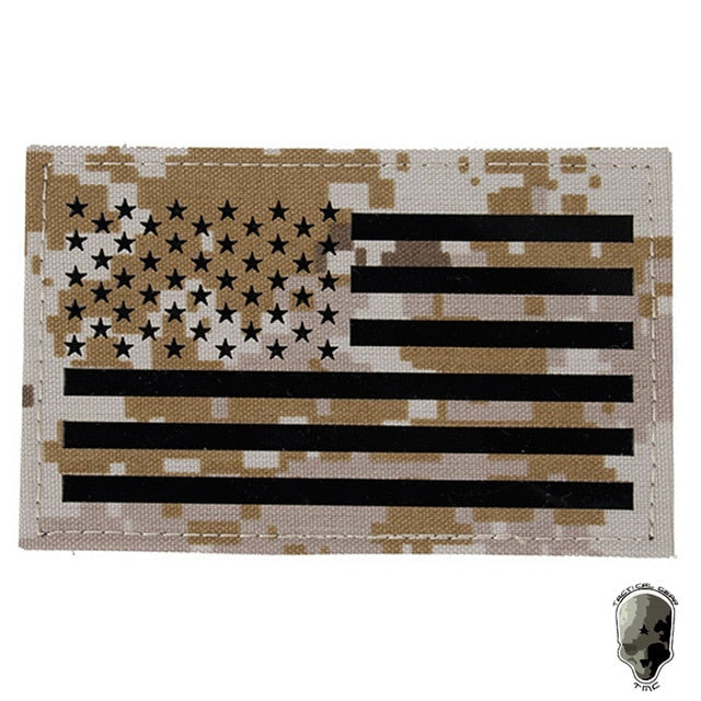Military Reverse IR Flag Velcro Patch - Venture Surplus